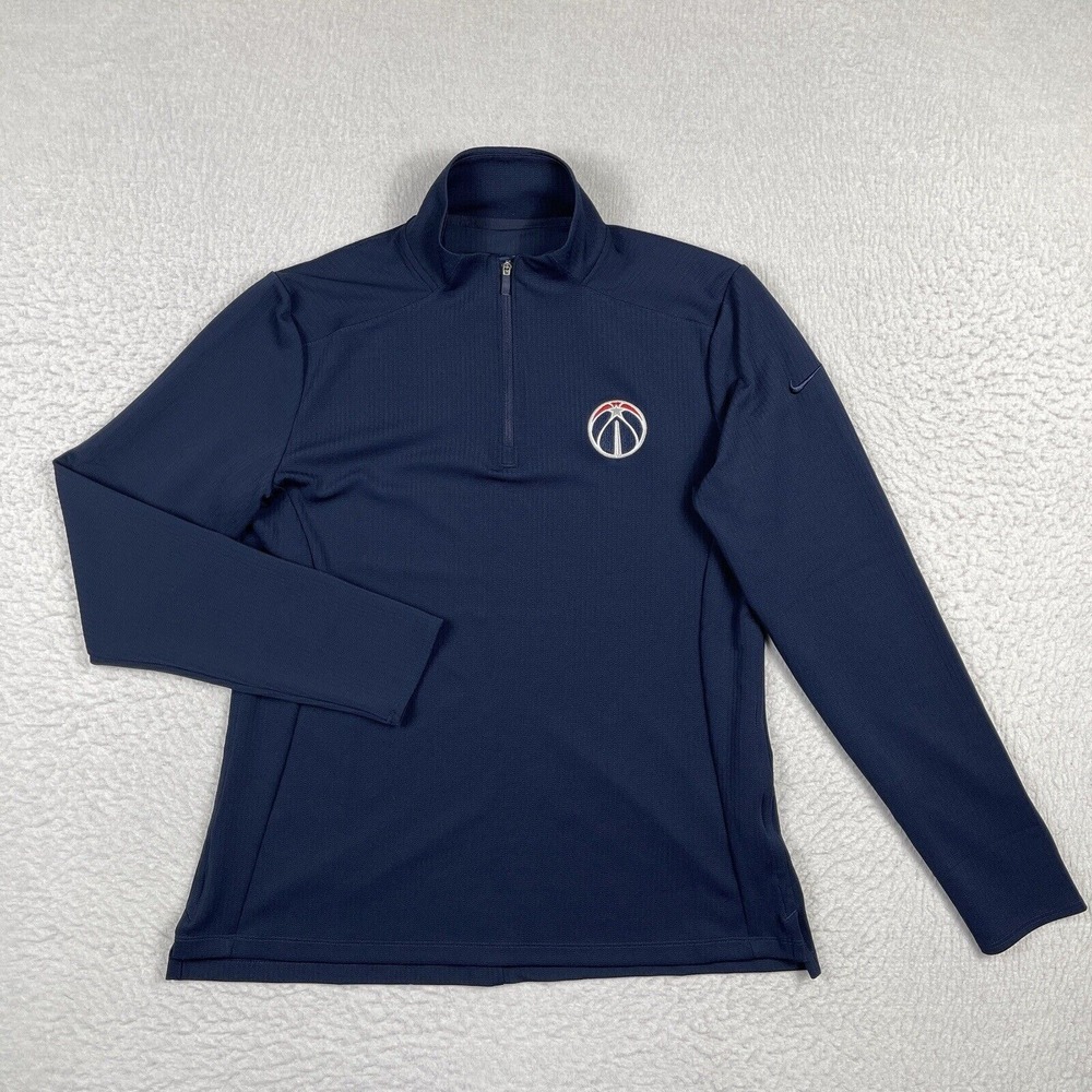 Washington Wizards Shirt Womens Medium 1/4 Zip Pullover Nike Ladies Top NBA